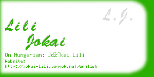 lili jokai business card